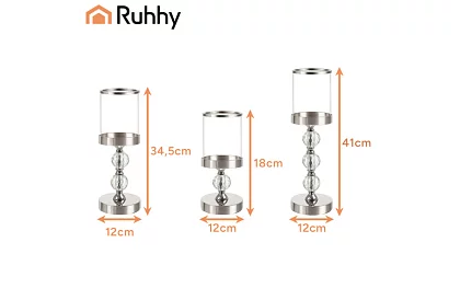 Sada 3 svícnů – Glamour