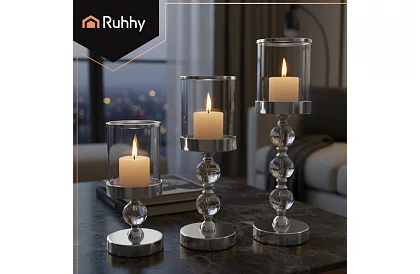 Sada 3 svícnů – Glamour