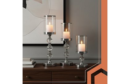 Sada 3 svícnů – Glamour