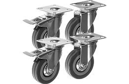 Otočná gumová kolečka – sada 4 kusy