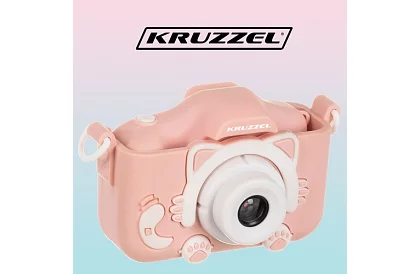 Digitální fotoaparát pro děti s 32GB kartou - růžový