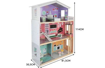 Velký domeček pro panenky 114 cm - s výtahem