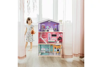 Velký domeček pro panenky 114 cm - s výtahem