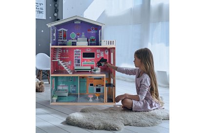 Velký domeček pro panenky 114 cm - s výtahem