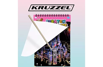 Vyškrabovací sešit s dřevěným stylusem - scratch note