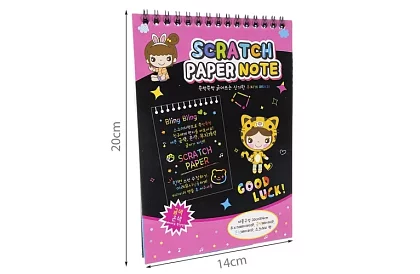 Vyškrabovací sešit s dřevěným stylusem - scratch note