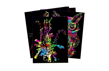 Vyškrabovací sešit s dřevěným stylusem - scratch note