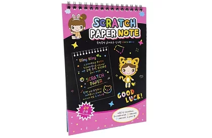 Vyškrabovací sešit s dřevěným stylusem - scratch note