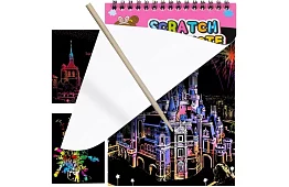 Vyškrabovací sešit s dřevěným stylusem - scratch note