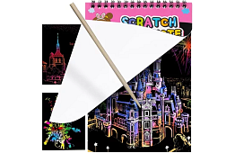 Vyškrabovací sešit s dřevěným stylusem - scratch note