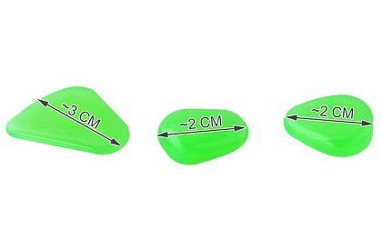 Zářivé fluorescenční kameny - 100 ks