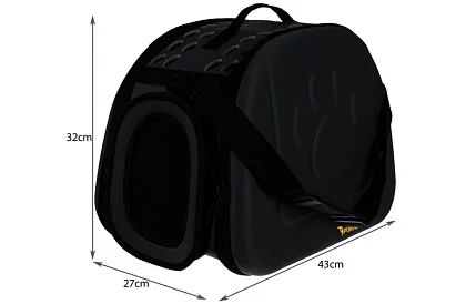 Přepravka - cestovní taška na zvířata - černá