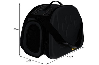 Přepravka - cestovní taška na zvířata - černá
