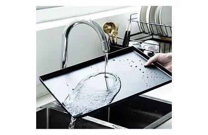 Odkapávač na nádobí - černý - dvoupatrový