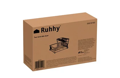 Odkapávač na nádobí - černý - dvoupatrový