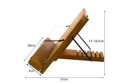 Dřevěný stojan pro knihu a notebook