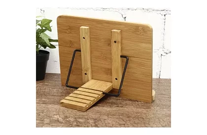 Dřevěný stojan pro knihu a notebook