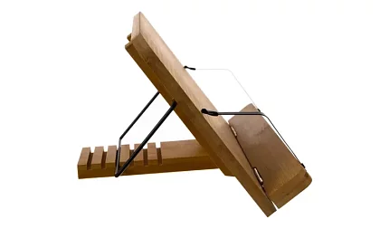 Dřevěný stojan pro knihu a notebook