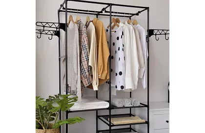 Dvojitý stojan na oděvy XXL - 173 x 36 x 108 cm