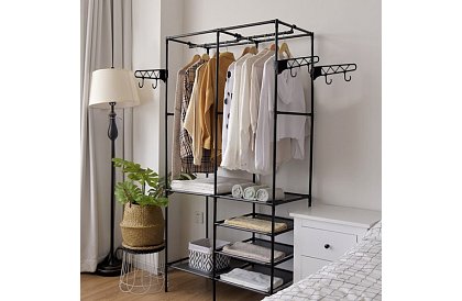 Dvojitý stojan na oděvy XXL - 173 x 36 x 108 cm