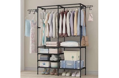 Dvojitý stojan na oděvy XXL - 173 x 36 x 108 cm