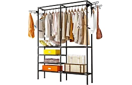 Dvojitý stojan na oděvy XXL - 173 x 36 x 108 cm