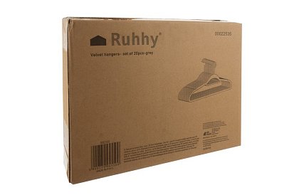 Sametová ramínka na oděvy – dvojitá - sada 20 ks