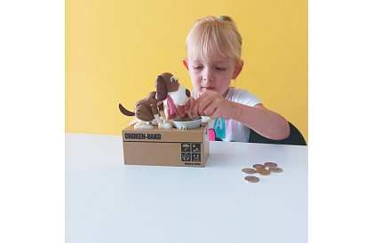 Pokladnička na mince – Hladový pes - hnědý