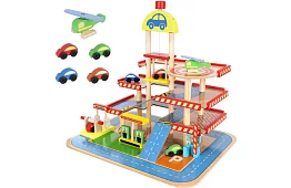 Dřevěné parkoviště – garáž pro děti