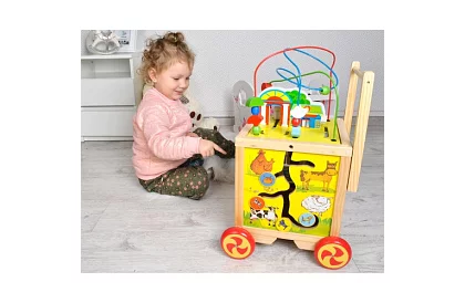 Dřevěná edukační a vzdělávací kostka pro děti