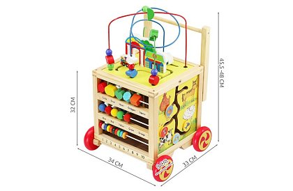 Dřevěná edukační a vzdělávací kostka pro děti