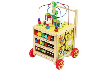 Dřevěná edukační a vzdělávací kostka pro děti