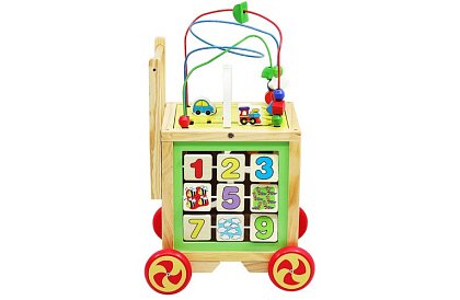 Dřevěná edukační a vzdělávací kostka pro děti