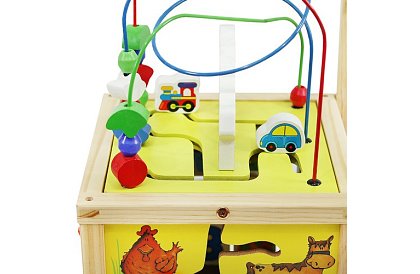 Dřevěná edukační a vzdělávací kostka pro děti