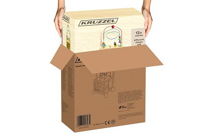 Dřevěná edukační a vzdělávací kostka pro děti