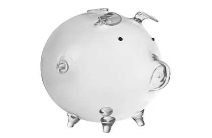 Pokladnička – skleněné prasátko