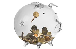 Pokladnička – skleněné prasátko