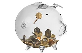 Pokladnička – skleněné prasátko