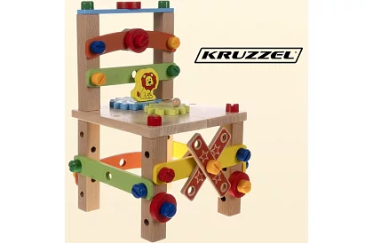 Dřevěná smyslová židle pro děti