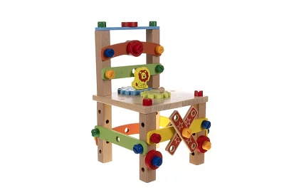 Dřevěná smyslová židle pro děti