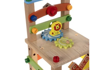 Dřevěná smyslová židle pro děti