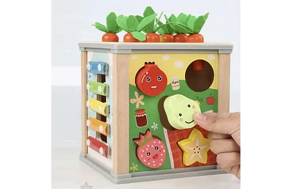 Dřevěná smyslová a vzdělávací kostka