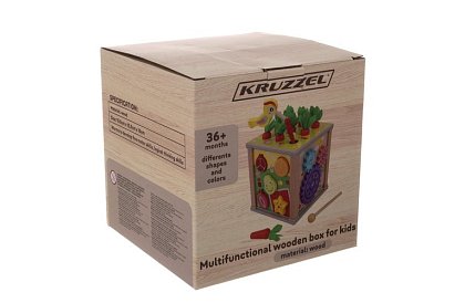 Dřevěná smyslová a vzdělávací kostka