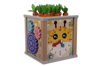 Dřevěná smyslová a vzdělávací kostka