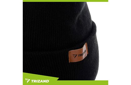 Dvouvrstvá zimní čepice s LED svítilnou - černá