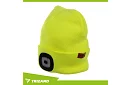 Dvouvrstvá zimní čepice s LED svítilnou – žlutá