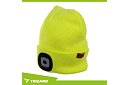 Dvouvrstvá zimní čepice s LED svítilnou – žlutá