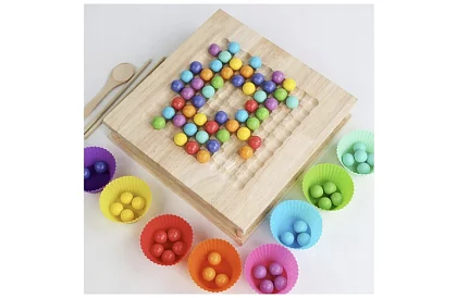 Dřevěná hra 2v1 – farma