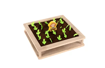 Dřevěná hra 2v1 – farma