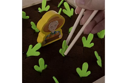 Dřevěná hra 2v1 – farma